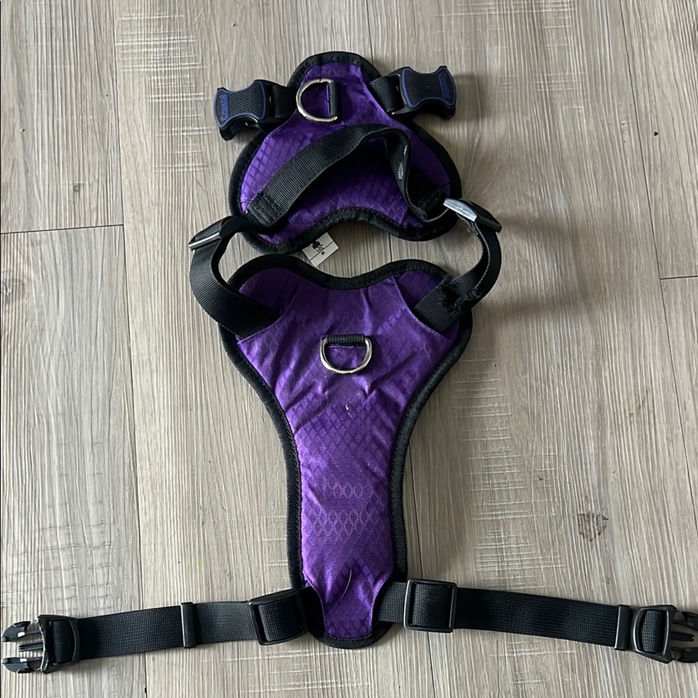 Purple and Black dog harness